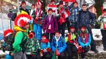 Die 3b-Klasse bei der Schi-WM in Schladming